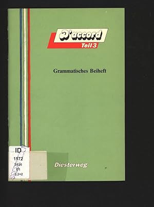 Seller image for D'accord. Franzsisches Unterrichtswerk fr Gymnasien, Teil 3, Grammatisches Beiheft. for sale by Antiquariat Bookfarm