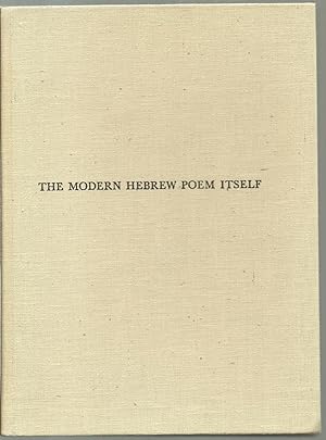 Seller image for The Modern Hebrew Poem Itself for sale by Sabra Books