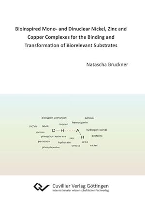 Bild des Verkufers fr Bioinspired Mono- and Dinuclear Nickel, Zinc and Copper Complexes for the Binding and Transformation of Biorelevant Substrates zum Verkauf von buchversandmimpf2000