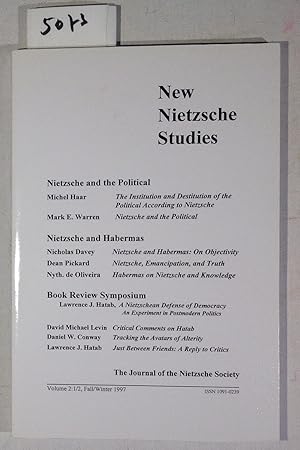 Bild des Verkufers fr New Nietzsche Studies Volume 2 - Numbers 1 & 2 - Fall / Winter 1997 - the Journal of the Nietzsche Society zum Verkauf von Antiquariat Trger