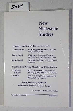 Bild des Verkufers fr New Nietzsche Studies Volume 3 - Numbers 1 & 2 - Winter 1999 - the Journal of the Nietzsche Society zum Verkauf von Antiquariat Trger