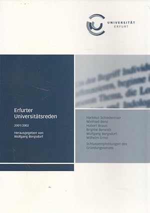 Seller image for Erfurter Universittsreden 2001/2002 for sale by Versandantiquariat Nussbaum