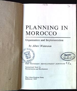 Bild des Verkufers fr Planning in Morocco - Organization and Implementation zum Verkauf von books4less (Versandantiquariat Petra Gros GmbH & Co. KG)
