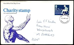 Imagen del vendedor de Post Office First Day Cover Charity Stamp; An Experimental Issue 22nd January 1975. a la venta por Little Stour Books PBFA Member