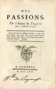 Image du vendeur pour Des Passions. Par l'Auteur du Trait de l'Amiti. mis en vente par Librairie Camille Sourget
