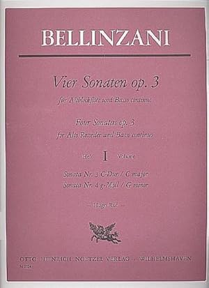 Bild des Verkufers fr 4 Sonaten op.3 Band 1 frAltblockflte und Bc zum Verkauf von AHA-BUCH GmbH