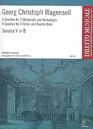 Bild des Verkufers fr Sonate B-Dur Nr.5 fr3 Violoncelli und Kontraba : Partitur und Stimmen zum Verkauf von AHA-BUCH GmbH