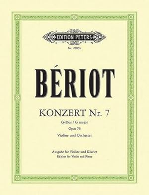 Bild des Verkufers fr Concerto No. 7 in G Op. 76 (Edition for Violin and Piano) zum Verkauf von AHA-BUCH GmbH