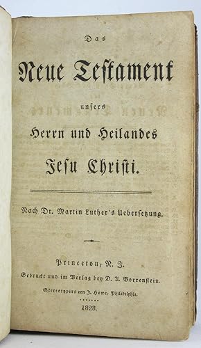 Neue Testament unsers Herrn und Heilandes Jesu Christi