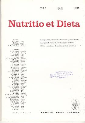 Image du vendeur pour Nutritio et Dieta. Europische Zeitschrift fr Ernhrung und Ditetik. Vol. 7, 1965, Nr. 2. mis en vente par Buchversand Joachim Neumann