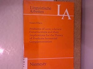 Bild des Verkufers fr Problems of seem, scheinen constructions and their implications for the theory of predicate sentential complementation. Linguistische Arbeiten, Bd. 96. zum Verkauf von Antiquariat Bookfarm