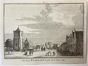 Het Dorp Baarland te zien na de Vaate. 1745.