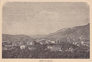 Ansicht von Carrara, Provinz Massa-Carrara, Toskana, Holzstich um 1880, Blattgröße: 13,3 x 19,8 c...