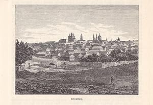 Astrachan, Etil, Wolga, Holzstich um 1880, Blattgröße: 10 x 14,5 cm, reine Bildgröße: 9 x 11,5 cm.