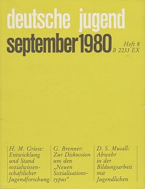 Immagine del venditore per Deutsche Jugend. Zeitschrift fr Jugendfragen und Jugendarbeit; 28. Jg., Heft 9, Sept. 1980. B 2233 EX venduto da Schrmann und Kiewning GbR