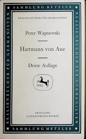 Bild des Verkufers fr Hartmann von Aue. Sammlung Metzler ; 17 : Abt. D. Literaturgeschichte zum Verkauf von Schrmann und Kiewning GbR