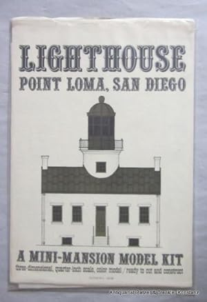Imagen del vendedor de A Mini-Mansion Model Kit. Three-dimensional, scale, color model, ready to cut and construct. Kartonmodellbaubogen. Entwurf: Roy u. Jacqueline Killeen. San Francisco, 101 productions, 1969. Format des Bausatzes 38 : 26 cm. 4 teils farbig gedruckte Ausschneidebgen, 1 strkerer, mit dem Grundriss bedruckter Karton als Standflche, Deckblatt mit Ansicht u. rckseitiger Beschreibung des Gebudes u. 1 Blatt Bauanweisung, 1 Blatt Fragebogen sowie 1 Blatt Verlagsverzeichnis in Originalverpackung; diese an der Oberseite geffnet (aufgeplatzt). (ISBN 912238933) a la venta por Jrgen Patzer