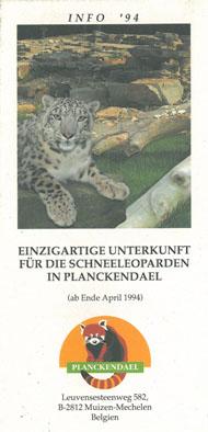 Seller image for Informationsblatt "Einzigartige Unterkunft fr die Schneeleoparden in Plankendael" / "Erneuerte Raubtierunterkunft" for sale by Schueling Buchkurier