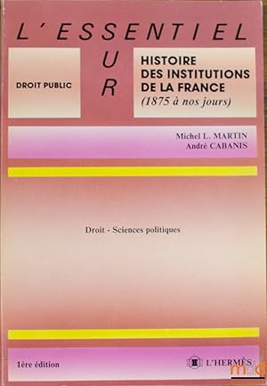 Image du vendeur pour DROIT - SCIENCES POLITIQUES, 1red., coll. L'essentiel sur / Droit public mis en vente par La Memoire du Droit