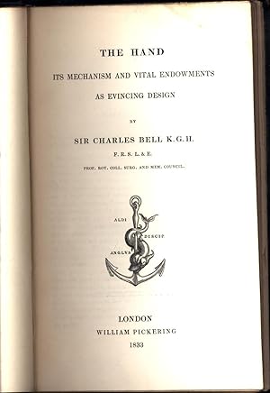 Imagen del vendedor de The Bridgewater Treatises on the Power Wisdom and Greatness of God As Manifested in the Creation / Treatise IV / The Hand / Its Mechanism and Vital Endowments as Evincing Design a la venta por Cat's Curiosities