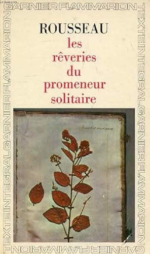 Bild des Verkufers fr LES REVERIES DU PROMENEUR SOLITAIRE zum Verkauf von Le-Livre