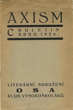 Bild des Verkufers fr Axism Buletin Brno 1926 zum Verkauf von Michael Fagan Fine Art & Rare Books