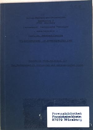 Immagine del venditore per Spezielle Moraltheologie II: Das Normproblem in biblischer und systematischer Sicht; Pflichtvorlesung im Sommersemester 1982; venduto da books4less (Versandantiquariat Petra Gros GmbH & Co. KG)