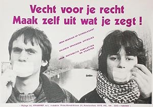 Poster: Vecht voor je recht / Maak zelf uit wat je zegt! Geen sensuur op schoolkrant / Vrijheid o...