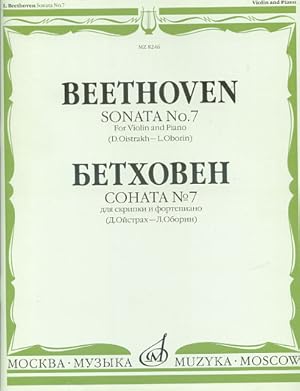 Bild des Verkufers fr Beethoven. Sonata no. 7 for violin and piano = Sonata no. 7 edited by D. Oistrakh and L. Oborin zum Verkauf von Versandantiquariat Ottomar Khler