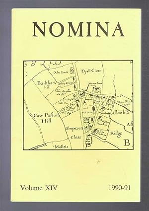 Seller image for Nomina. Vol. XIV (14) - 1990-91, A journal of name studies relating to Great Britain and Ireland for sale by Bailgate Books Ltd