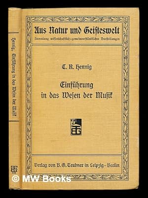 Immagine del venditore per Einfhrung in das Wesen der Musik venduto da MW Books