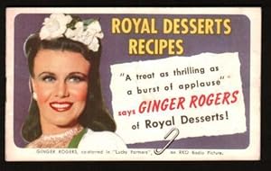 Royal Dessserts Recipes with Ginger Rogers, Book R8-40