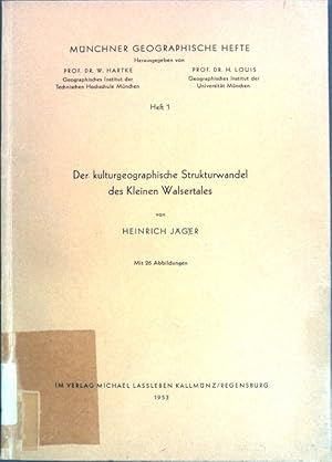 Bild des Verkufers fr Der kulturgeographische Strukturwandel des KleinenWalsertales; Mnchner Geographische Hefte, Heft 1; zum Verkauf von books4less (Versandantiquariat Petra Gros GmbH & Co. KG)