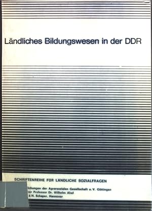 Bild des Verkufers fr Lndliches Bildungswesen in der DDR; Schriftenreihe fr lndliche Sozialfragen, Heft 64; zum Verkauf von books4less (Versandantiquariat Petra Gros GmbH & Co. KG)