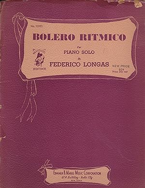 Seller image for Bolero Ritmico for Piano Solo By Federico Longas PLUS Country Gardens for Piano Sol. It's No. 22 in the Schirmer Catalogue for sale by Meir Turner