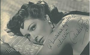 Fotografia originale dell'attrice, anni '50 circa, con dedica e firma autografe sulla foto