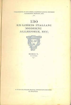 130 ex-libris italiani moderni allegorie ecc. Serie V ed ultima
