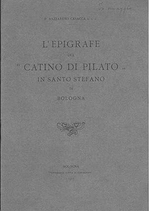 L' epigrafe del "Catino di Pilato" in Santo Stefano di Bologna