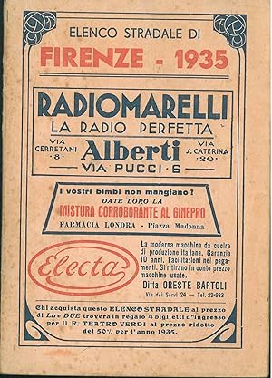 Elenco stradale della città di Firenze 1935