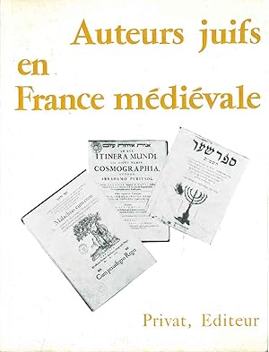 Image du vendeur pour Auteurs jeuifs en France mdivale. Leur oeuvre imprime mis en vente par Studio Bibliografico Orfeo (ALAI - ILAB)