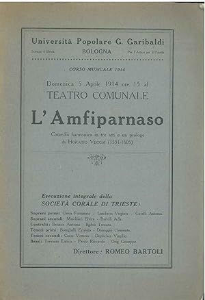 L' Amfiparnaso. Comedia Harmonica in tre atti e un prologo di Horatio Vecchi (1551-1605). Teatro ...