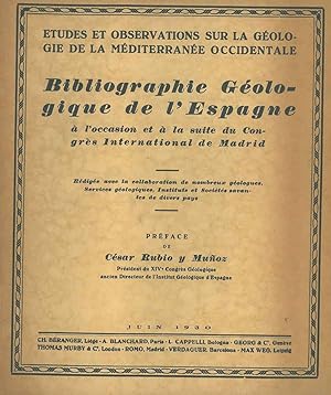 Bibliographie géologique de l'Espagne à l'occasion et à la suite du Congrès International de Madr...