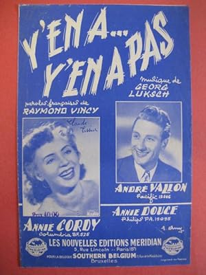 Seller image for Y en a. Y en a pas - Annie Cordy, Andr Vallon 1952 for sale by partitions-anciennes