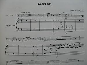 WINKLER Max Larghetto Piano Violoncelle
