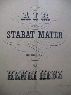 Image du vendeur pour HERZ Henri Air du Stabat Mater Piano XIXe sicle mis en vente par partitions-anciennes