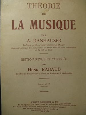 DANHAUSER Adolphe Théorie de la Musique 1961