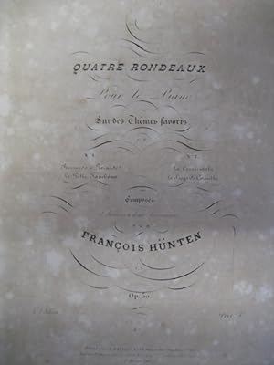 HÜNTEN François 2 rondeaux Piano ca1830