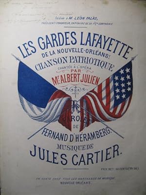 CARTIER Jules Les Gardes Lafayette Chant Piano XIXe