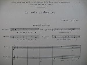 Imagen del vendedor de CADEAC Pierre Je suis dshrite Chant 1949 a la venta por partitions-anciennes