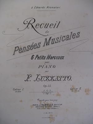 Seller image for LUZZATTO F. Recueil de Penses Musicales II Piano 1881 for sale by partitions-anciennes
